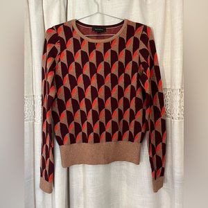 Ann Taylor Sweater Geometric M